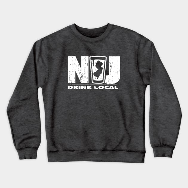 NEW JERSEY DRINK LOCAL Crewneck Sweatshirt by ATOMIC PASSION